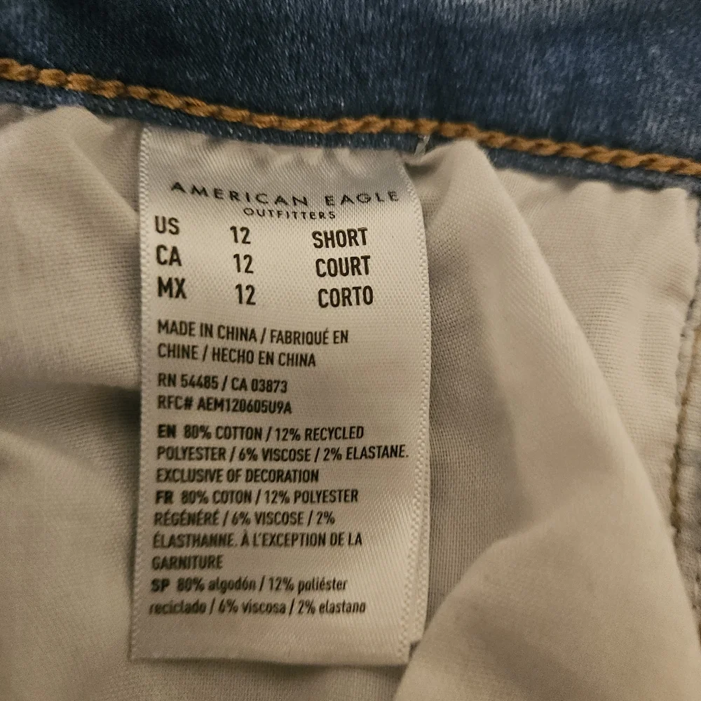 American Eagle Outfitters Super Hi Rise Jegging destroyed next level strecth 12S - Picture 13 of 16